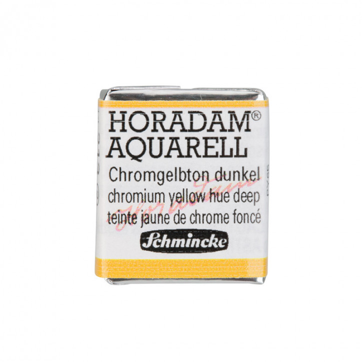SCHMINCKE HORADAM® Feinste Künstler-Aquarellfarben, Chromgelbton dunkel 213, 1/2 Näpfchen