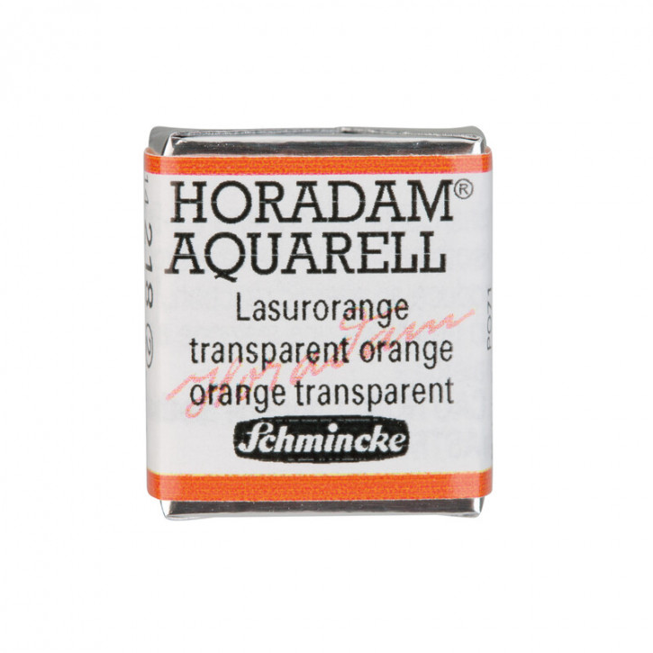 SCHMINCKE HORADAM® Feinste Künstler-Aquarellfarben, Lasurorange 218, 1/2 Näpfchen