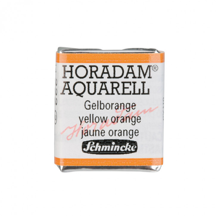 SCHMINCKE HORADAM® Feinste Künstler-Aquarellfarben, Gelborange 222, 1/2 Näpfchen
