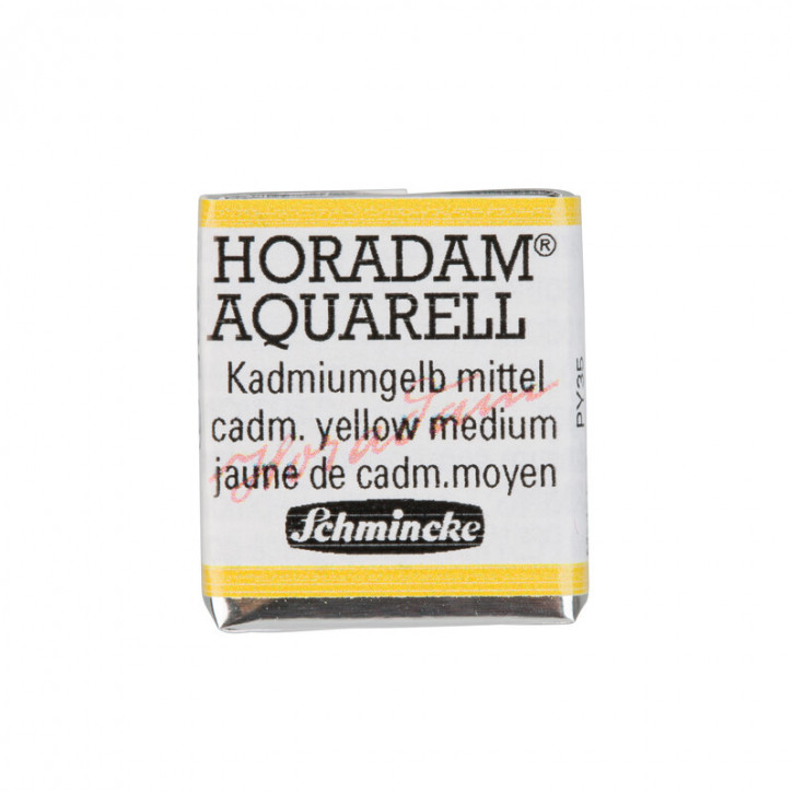 SCHMINCKE HORADAM® Feinste Künstler-Aquarellfarben, Kadmiumgelb mittel 225, 1/2 Näpfchen