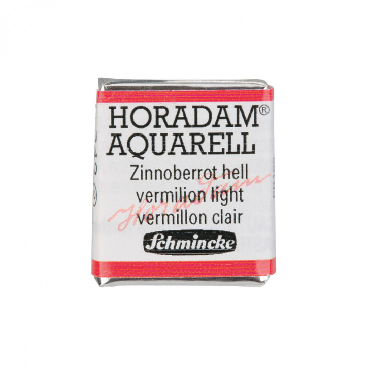 SCHMINCKE HORADAM® Feinste Künstler-Aquarellfarben, Zinnoberrot hell 342, 1/2 Näpfchen