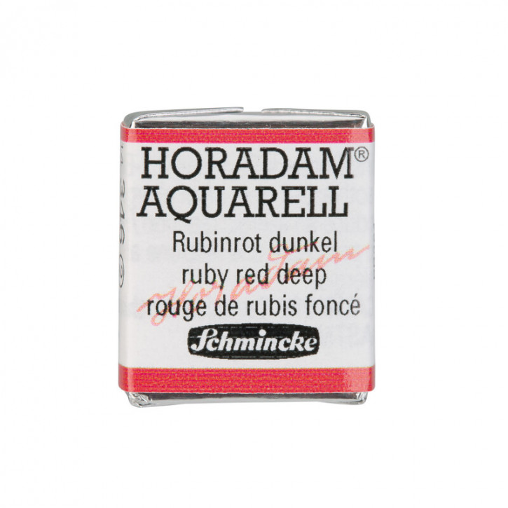 SCHMINCKE HORADAM® Feinste Künstler-Aquarellfarben, Rubinrot dunkel 346, 1/2 Näpfchen
