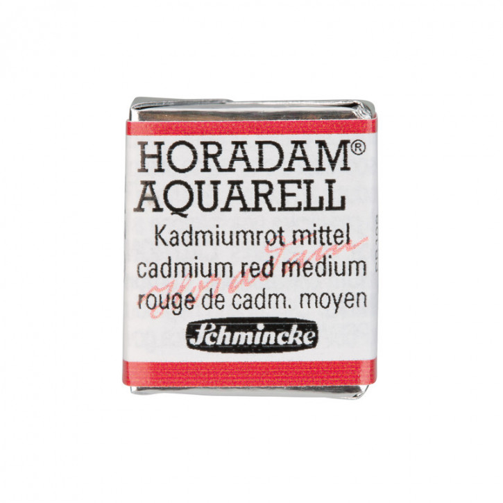 SCHMINCKE HORADAM® Feinste Künstler-Aquarellfarben, Kadmiumrot mittel 347, 1/2 Näpfchen