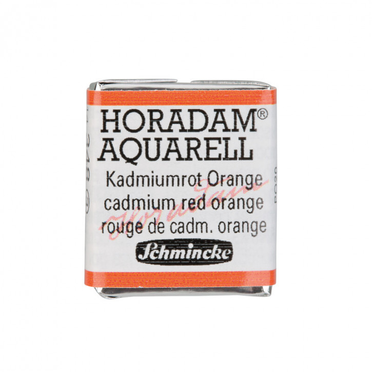 SCHMINCKE HORADAM® Feinste Künstler-Aquarellfarben, Kadmiumrot Orange 348, 1/2 Näpfchen