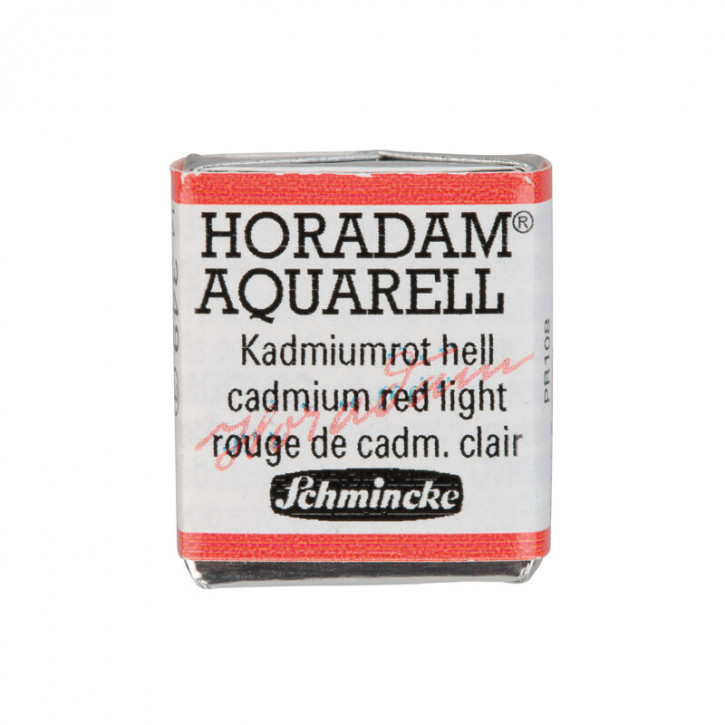 SCHMINCKE HORADAM® Feinste Künstler-Aquarellfarben, Kadmiumrot hell 349, 1/2 Näpfchen