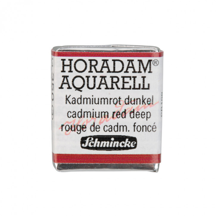 SCHMINCKE HORADAM® Feinste Künstler-Aquarellfarben, Kadmiumrot dunkel 350, 1/2 Näpfchen