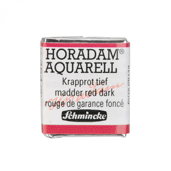 SCHMINCKE HORADAM® Feinste Künstler-Aquarellfarben, Krapprot tief 354, 1/2 Näpfchen