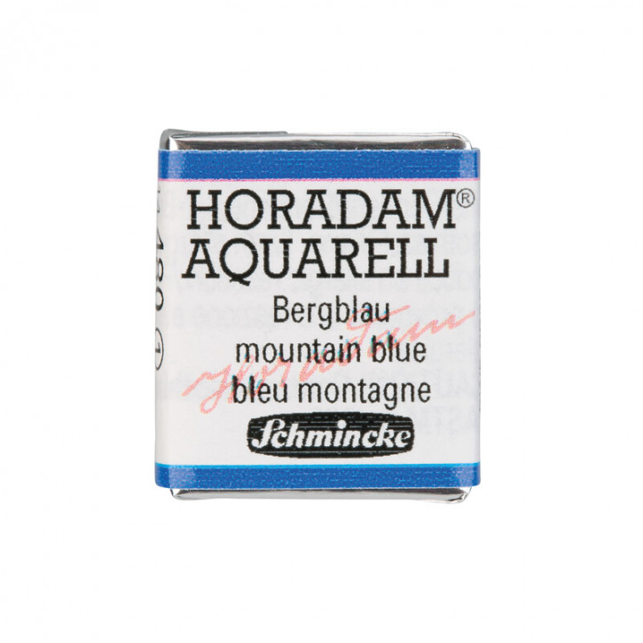 SCHMINCKE HORADAM® Feinste Künstler-Aquarellfarben, Bergblau 480, 1/2 Näpfchen