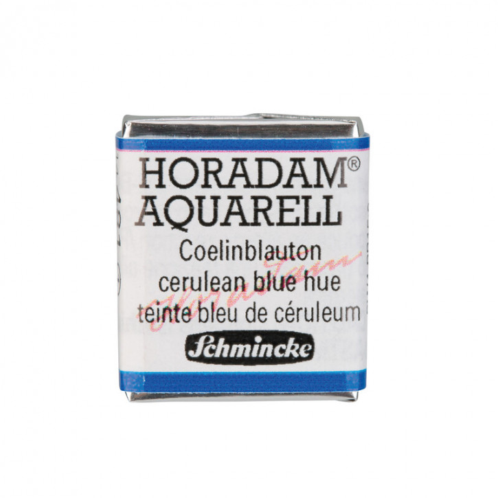 SCHMINCKE HORADAM® Feinste Künstler-Aquarellfarben, Coelinblauton 481, 1/2 Näpfchen