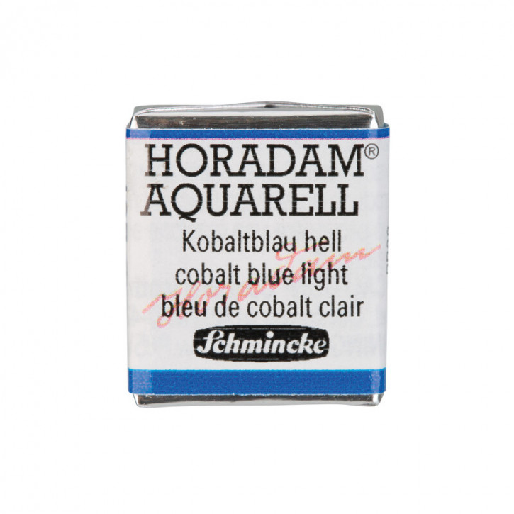 SCHMINCKE HORADAM® Feinste Künstler-Aquarellfarben, Kobaltblau hell 487, 1/2 Näpfchen