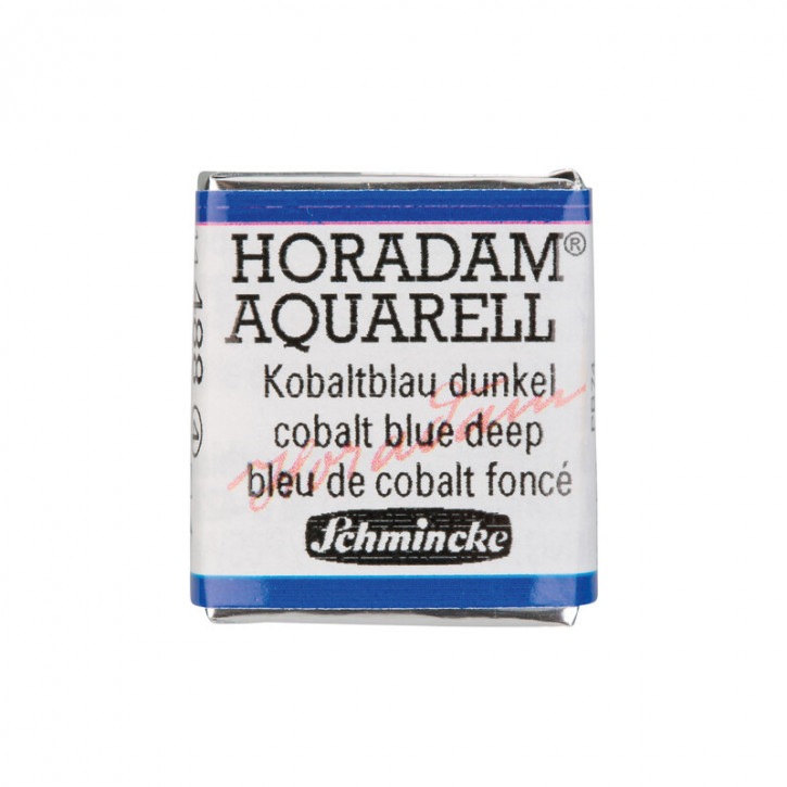 SCHMINCKE HORADAM® Feinste Künstler-Aquarellfarben, Kobaltblau dunkel 488, 1/2 Näpfchen