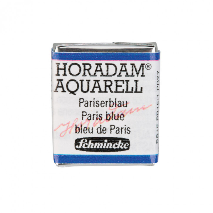 SCHMINCKE HORADAM® Feinste Künstler-Aquarellfarben, Pariserblau 491, 1/2 Näpfchen