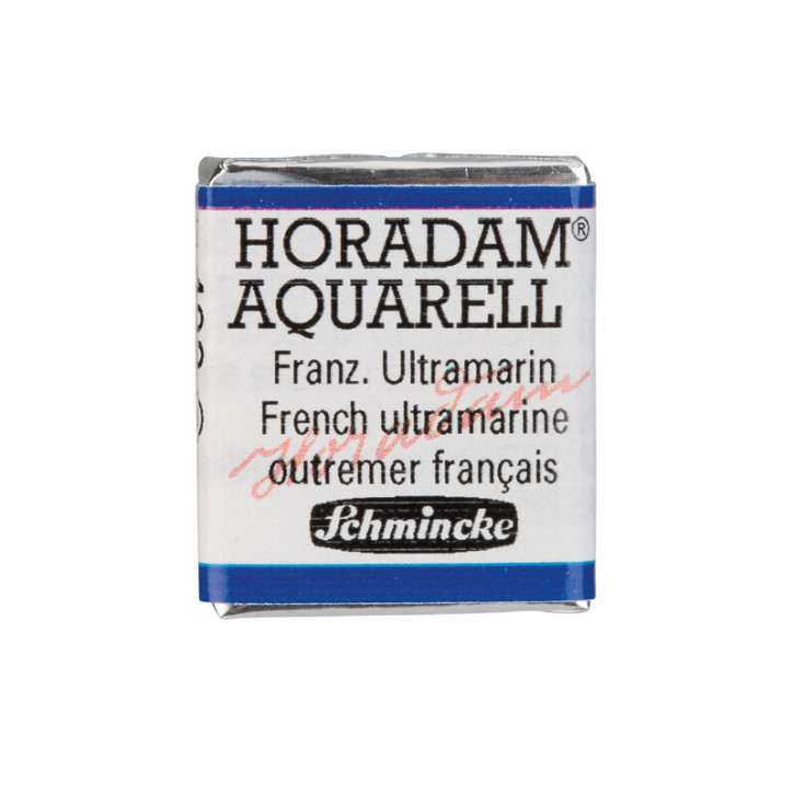 SCHMINCKE HORADAM® Feinste Künstler-Aquarellfarben, Französisches Ultramarin 493, 1/2 Näpfchen