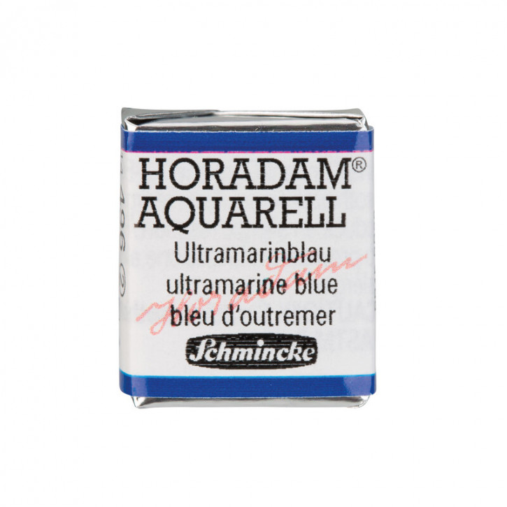 SCHMINCKE HORADAM® Feinste Künstler-Aquarellfarben, Ultramarinblau 496, 1/2 Näpfchen