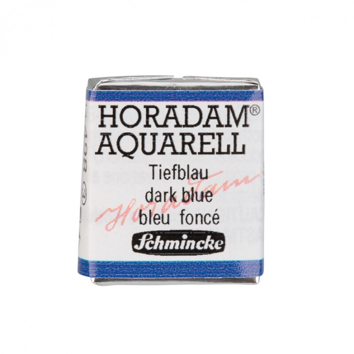 SCHMINCKE HORADAM® Feinste Künstler-Aquarellfarben, Tiefblau 498, 1/2 Näpfchen