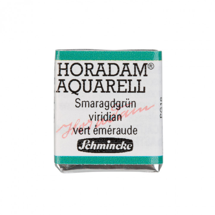 SCHMINCKE HORADAM® Feinste Künstler-Aquarellfarben, Smaragdgrün 513, 1/2 Näpfchen