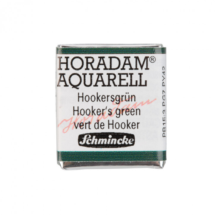 SCHMINCKE HORADAM® Feinste Künstler-Aquarellfarben, Hookersgrün 521, 1/2 Näpfchen