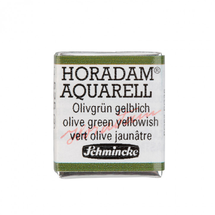 SCHMINCKE HORADAM® Feinste Künstler-Aquarellfarben, Olivgrün gelblich 525, 1/2 Näpfchen