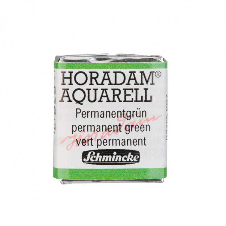 SCHMINCKE HORADAM® Feinste Künstler-Aquarellfarben, Permanentgrün 526, 1/2 Näpfchen