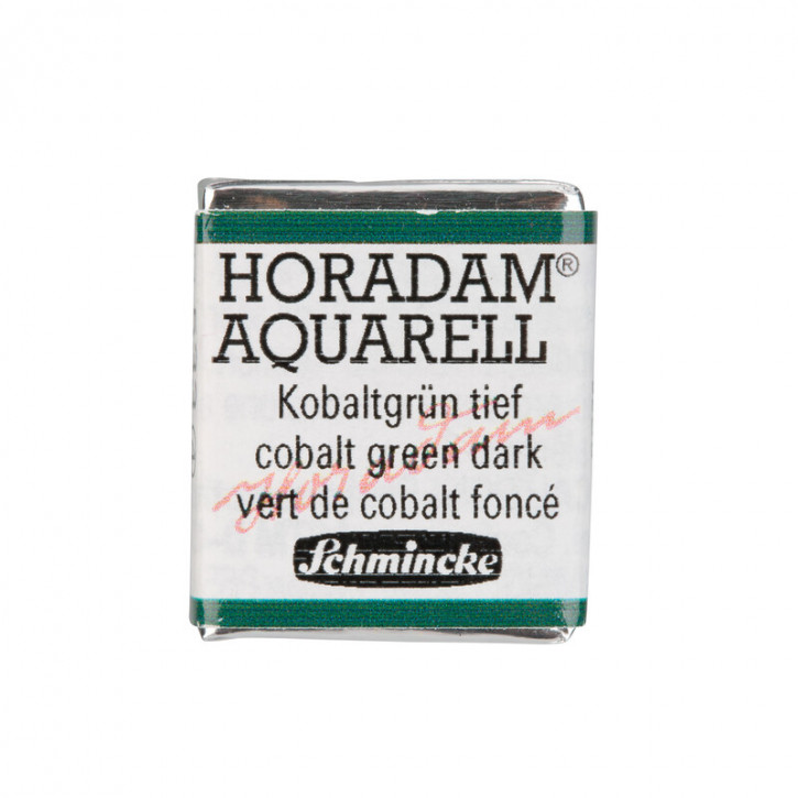 SCHMINCKE HORADAM® Feinste Künstler-Aquarellfarben, Kobaltgrün tief 533, 1/2 Näpfchen