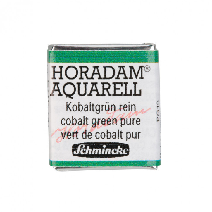 SCHMINCKE HORADAM® Feinste Künstler-Aquarellfarben, Kobaltgrün rein 535, 1/2 Näpfchen