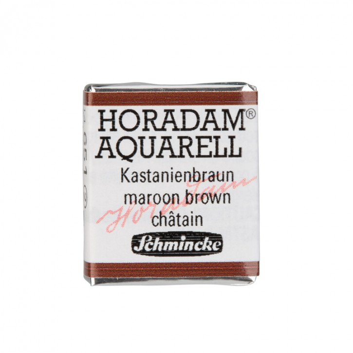 SCHMINCKE HORADAM® Feinste Künstler-Aquarellfarben, Kastanienbraun 651, 1/2 Näpfchen