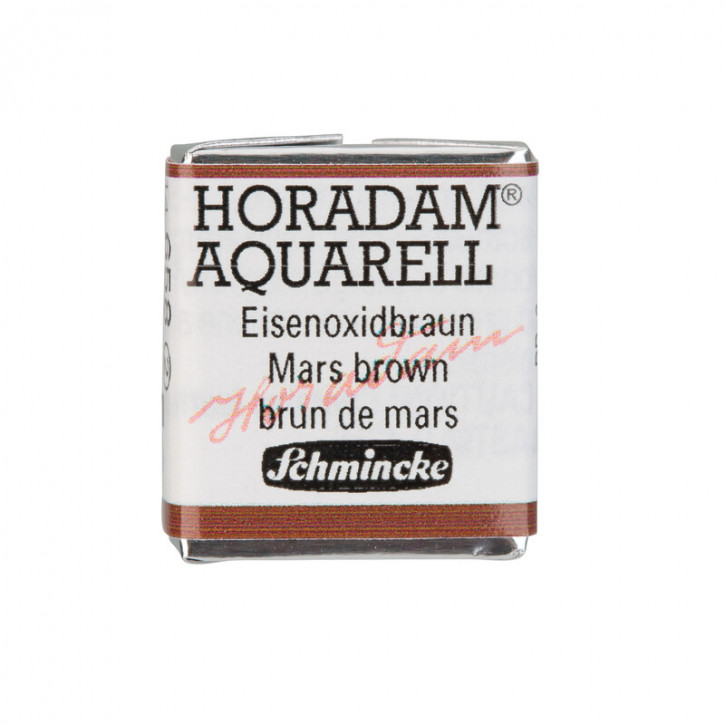 SCHMINCKE HORADAM® Feinste Künstler-Aquarellfarben, Eisenoxidbraun 658, 1/2 Näpfchen
