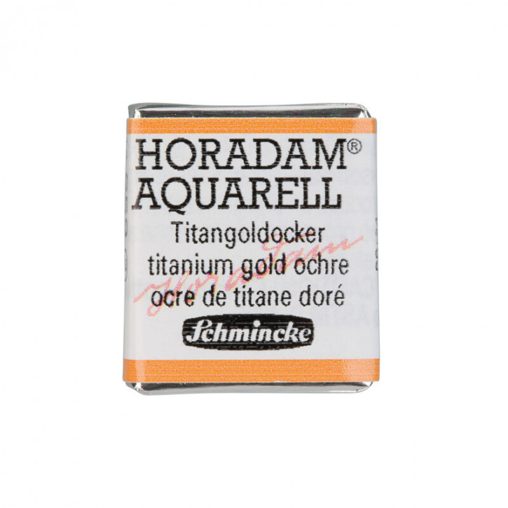 SCHMINCKE HORADAM® Feinste Künstler-Aquarellfarben, Titangoldocker 659, 1/2 Näpfchen