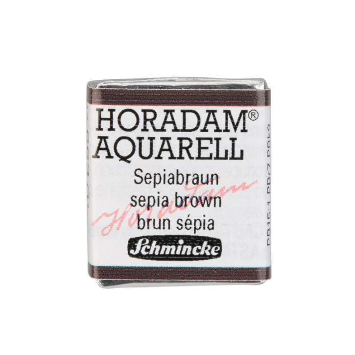 SCHMINCKE HORADAM® Feinste Künstler-Aquarellfarben, Sepiabraun 663, 1/2 Näpfchen