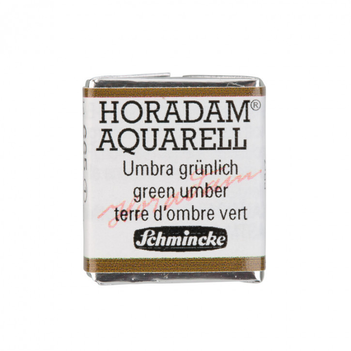 SCHMINCKE HORADAM® Feinste Künstler-Aquarellfarben, Umbra grünlich 665, 1/2 Näpfchen