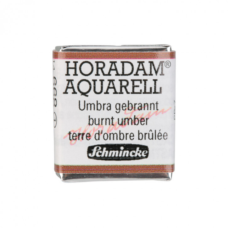 SCHMINCKE HORADAM® Feinste Künstler-Aquarellfarben, Umbra gebrannt 668, 1/2 Näpfchen
