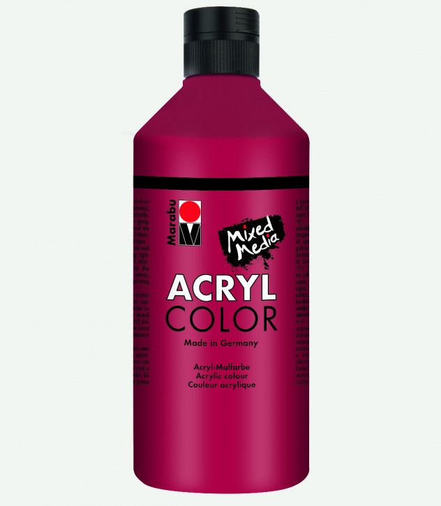 Acryl Color 500 ml Mixed Media-Karminrot