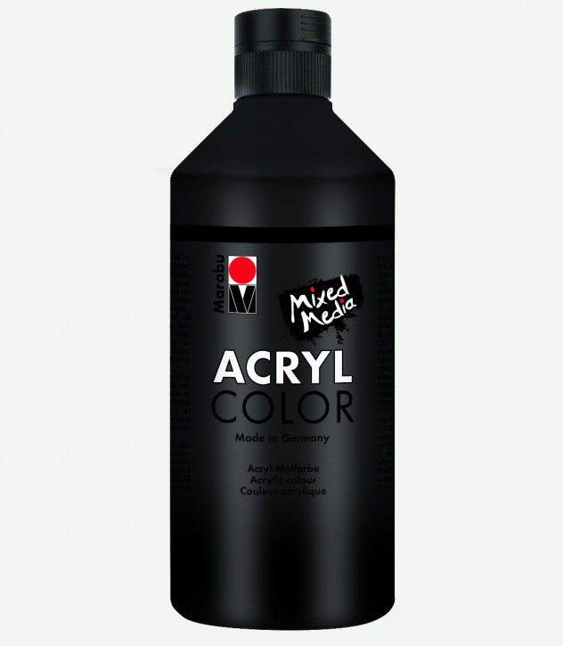Acryl Color 500 ml Mixed Media-Schwarz