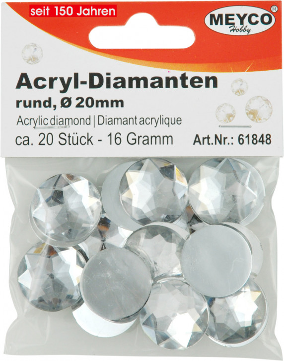 Acryl- Diamanten rund 20 mm Ø