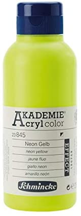 AKADEMIE Acryl Color 250ml-Neon Gelb