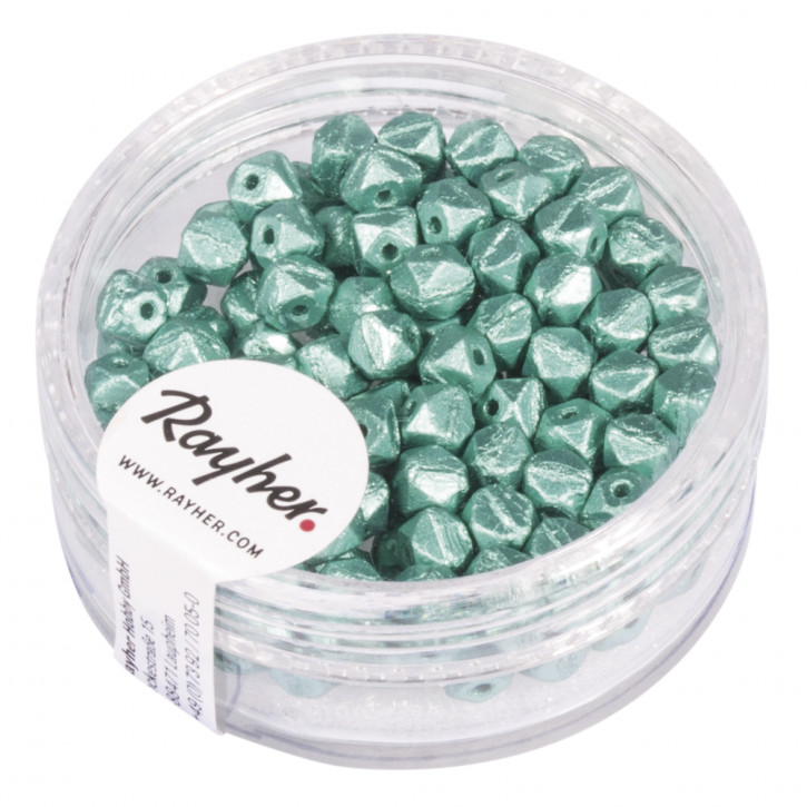 Antique Rocailles, 4mm Dose 120Stück-mintgrün