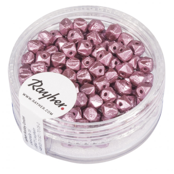 Antique Rocailles, 4mm Dose 120Stück-orchidee