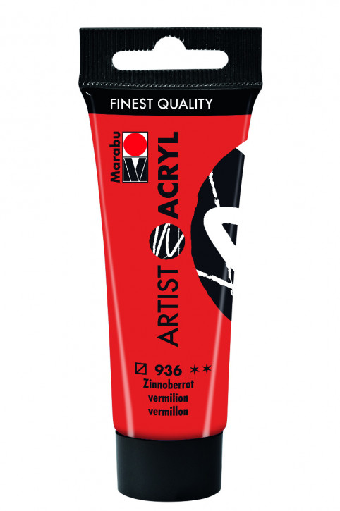 Artist Acryl 22 ml Marabu-Zinnoberrot