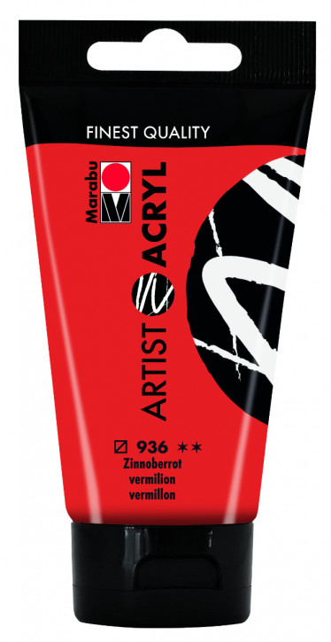 Artist Acryl 75 ml Marabu-Zinnoberrot