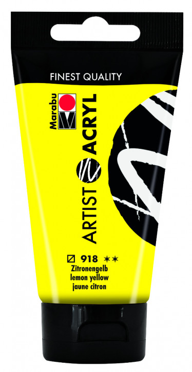 Artist Acryl 75 ml Marabu-Zitronengelb