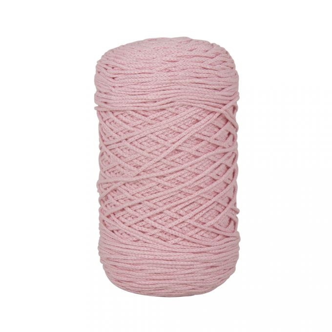 Braidy Recycling Garn, geflochten, 2mm ø (250g Knäuel), Knäuel 250m-puderrosa