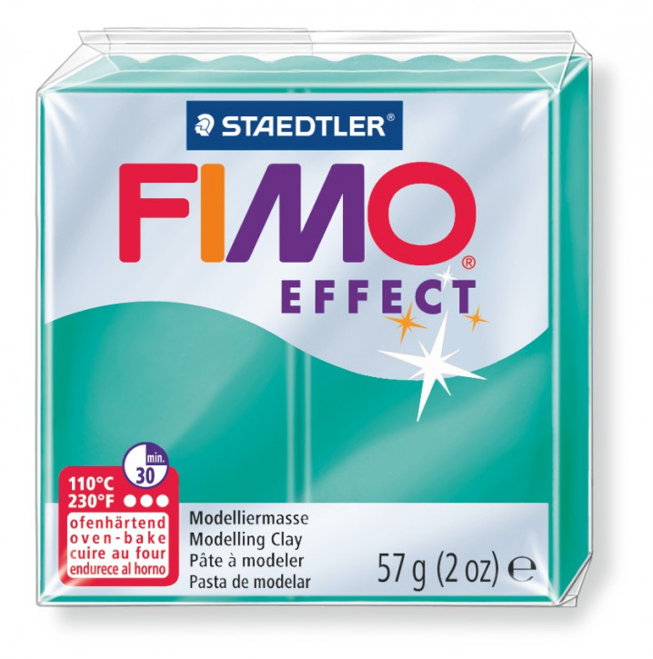 Fimo Effect Modelliermasse 8020-grün-transluzent