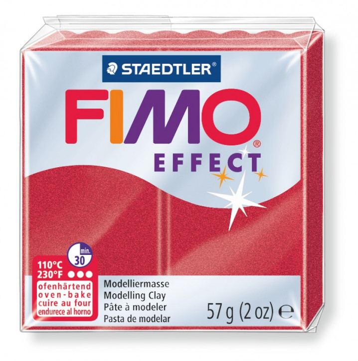 Fimo Effect Modelliermasse 8020-rubinrot-metallic