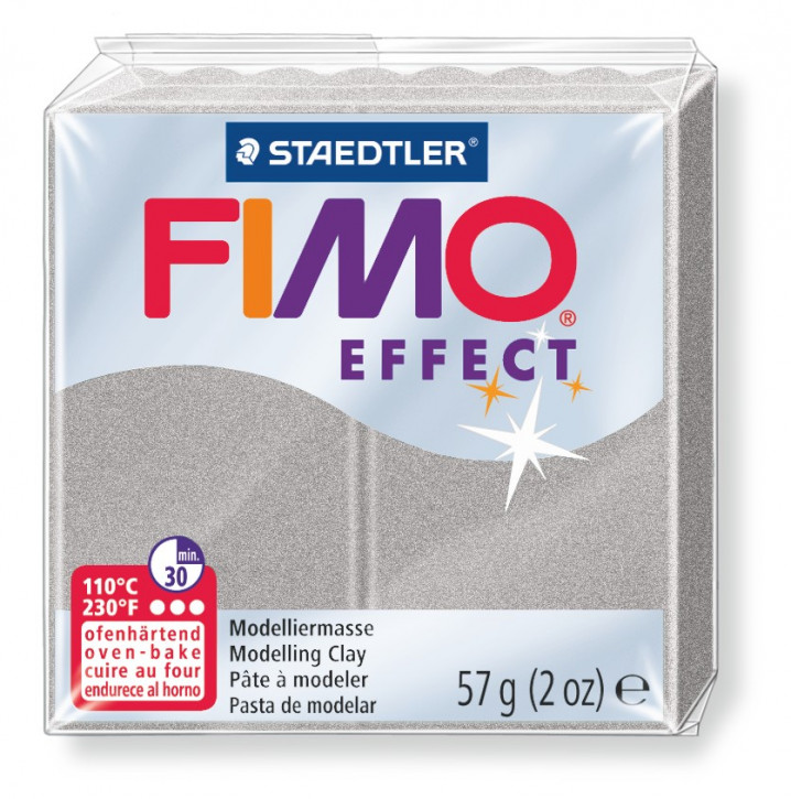 Fimo Effect Modelliermasse 8020-silber-metallic