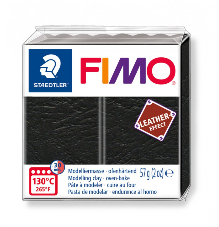 Fimo leather-effect 8010-Schwarz