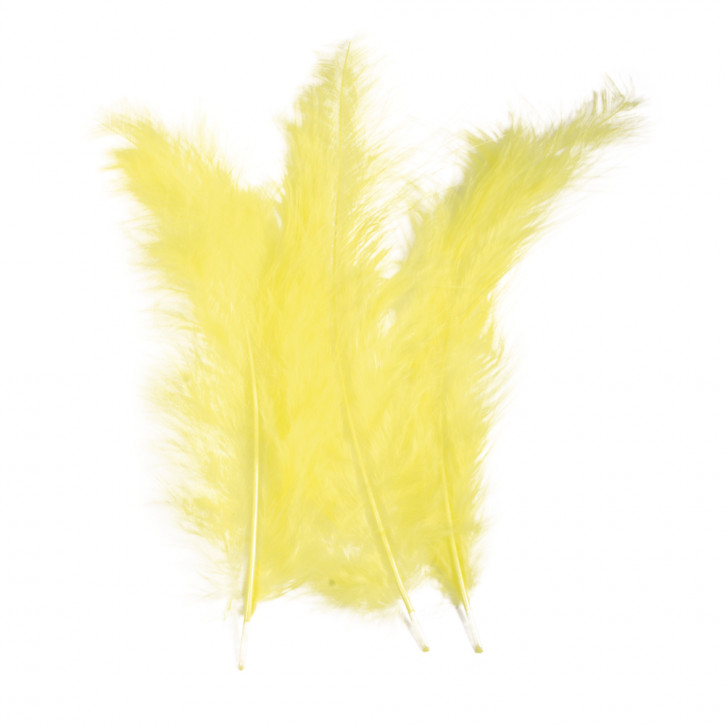 Flauschfeder, gelb, 10-15 cm, SB-Btl. 15 Stück