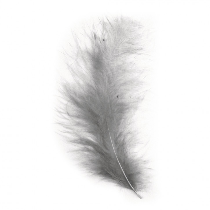 Flauschfeder, grau, 10-15 cm, SB-Btl. 15 Stück