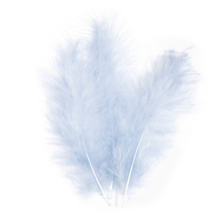 Flauschfeder, hellblau, 10-15 cm, SB-Btl. 15 Stück