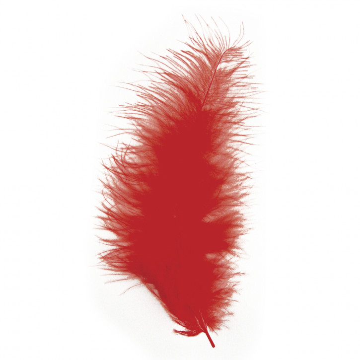 Flauschfeder, rot, 10-15 cm, SB-Btl. 15 Stück