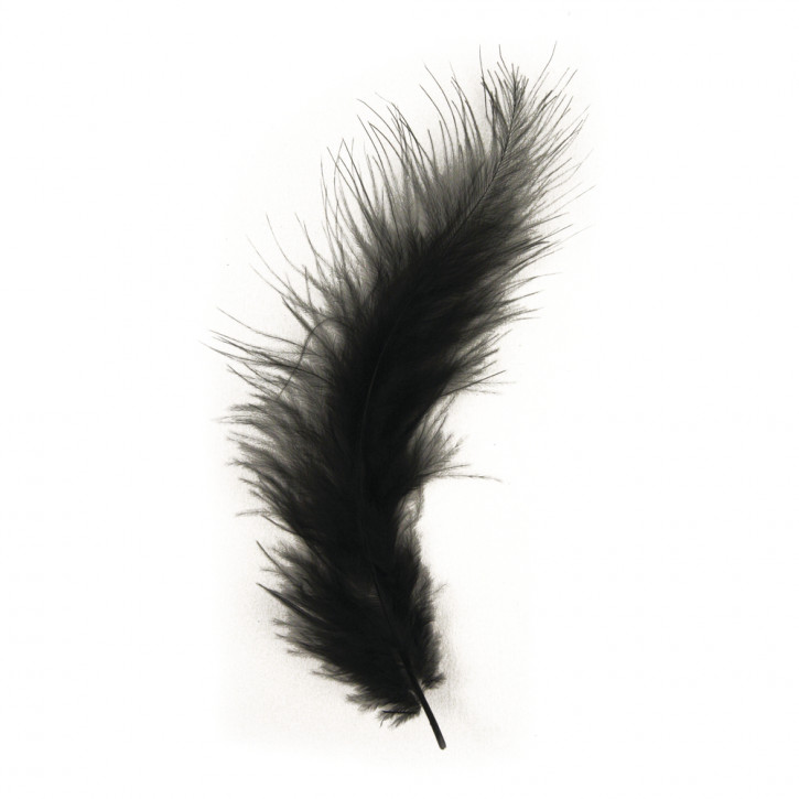 Flauschfeder, schwarz, 10-15 cm, SB-Btl. 15 Stück